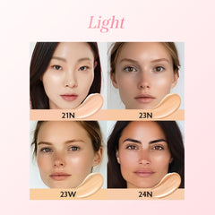 Cushion Foundation, 24H Flawless Skin, Radiant Shine, No Oxidation, Long-Lasting, Non-Creasing, 60% Hydrating Skincare Infused Korean Foundation, Valentines Gifts (23N Medium Beige)