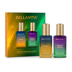 Ghost & Night Fever by Bellavita | Long-lasting Eau de Parfum 2 x 20ml for Men and Women | With Bergamot and Cedarwood | A luxurious unisex fragrance