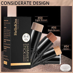 LEVGLAKE 3 Colors Cream Contour Highlighter Stick Face Make up Kit, Creme Bronzer Foundation Shaping Trimming Stick Wand