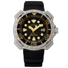 Citizen Men's Analogue Eco-Drive Watch with Rubber Strap Promaster Marine