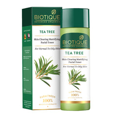 Biotique Tea Tree Skin Clearing Mattifying Facial Toner, Normal to Oily Skin Face Toner - 120ml
