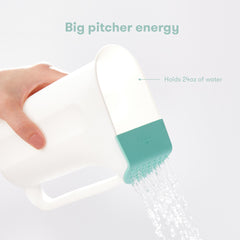 Frida Baby Control The Flow Rinser Bath Time Rinse Cup With Easy Grip Handle And Removable Rain Shower, White