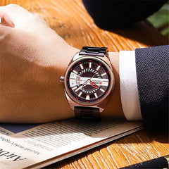 CURREN Men's Quartz Sports Brand Luxury Business Waterproof Automatic Date Stainless - BROWN