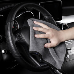 E&C Life Microfiber Cleaning Cloth for Househould, Car Cleaning Cloth, Car Cleaning Tools, Soft Reusable, Thickended Versatile Cloth 600gsm, 2pcs 30X30CM, 2pcs 30X60CM Car Polishing Drying Cloth