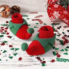 PATPAT Baby / Toddler Christmas Two Tone Walking Shoes Red