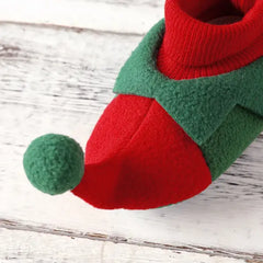 PATPAT Baby / Toddler Christmas Two Tone Walking Shoes Red
