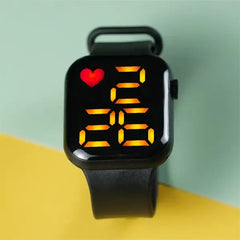 PATPAT Toddler / Kid LED Watch Digital Smart Square Electronic Watch (With packing box) black