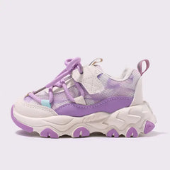 Patpat Toddler/Kids Sneakers Breathable Lace-up Basketball Shoes purple