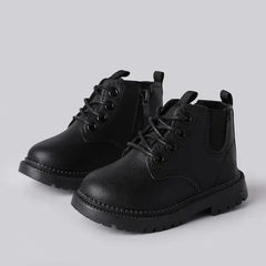 Patpat Toddler & Kids Basic Side Zipper Combat Boots Back