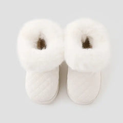 Patpat Toddler & Kids Basic Solid Color Buckle Decor Snow Boots white
