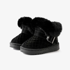 Patpat Toddler & Kids Basic Solid Color Buckle Decor Snow Boots Back