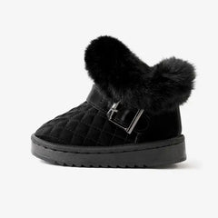 Patpat Toddler & Kids Basic Solid Color Buckle Decor Snow Boots Back
