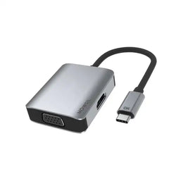 Mowsil USB Type C to VGA+HDMI Adaptor, USB C (Thunderbolt 3) to HDMI Converter Adaptor