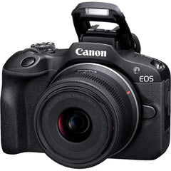 Canon EOS R100 Mirrorless Camera with RF-S 18-45mm f/4.5-6.3 IS STM Lens – Black