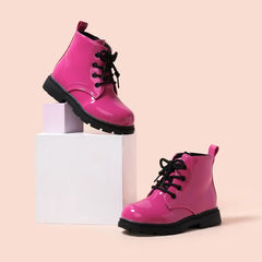 Patpat Toddler/Kids Solid Letter Pattern Casual Boots pink