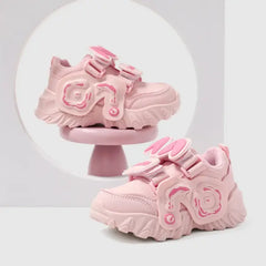 PATPAT Kids Girl/Boy Sneakers Childlike Hyper-Tactile 3D Rabbit Pattern Sports Shoes Pink
