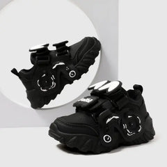 PATPAT Kids Girl/Boy Sneakers Childlike Hyper-Tactile 3D Rabbit Pattern Sports Shoes Black