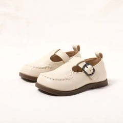 PATPAT Toddler/Kids Girl Casual Velcro Leather Shoes White