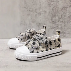 PATPAT Toddler/Kids Boy Casual Dinosaur Velcro Canvas Shoes Grey