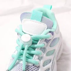 PATPAT Toddler/Kids Sneakers Sporty Colorful Shoelace Basketball Shoes Green