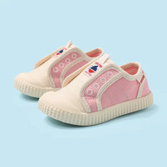 PATPAT Toddler/Kid Boy/Girl Canvas Slip-On Color Block Casual Shoes Pink
