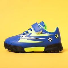 PATPAT Toddler/Kids Boys Sneakers Lightning Pattern Color Block Velcro Sports Shoes Blue