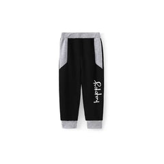 Patpat Toddler Boy/Girl 2pcs Colorblock Sweatshirt and Pants Set Black