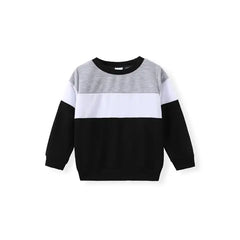 Patpat Toddler Boy/Girl 2pcs Colorblock Sweatshirt and Pants Set Black