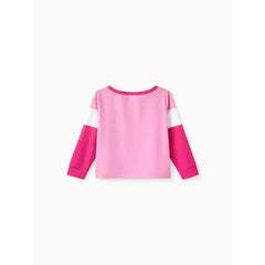 Patpat PAW Patrol Toddler Girl/Boy Skye Chase Rubble Marshall Colorblock Long-sleeve Tee pink