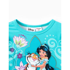 Patpat Disney Princess Baby Girl 2pcs Character Print Long-sleeve Top and Leggings Set