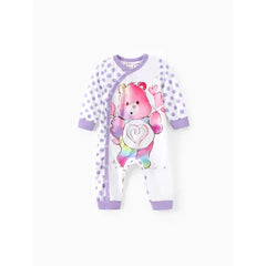 Patpat Care Bears Baby Girl Character Print Long-sleeve Cute Romper/One Piece Purple