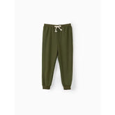 Patpat Toddler Boy/Girl Solid Color Sporty Joggers Pants Green