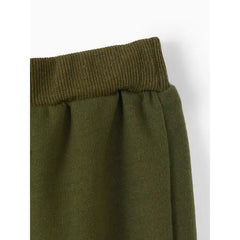 Patpat Toddler Boy/Girl Solid Color Sporty Joggers Pants Green