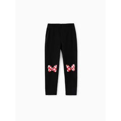 PATPAT Disney Mickey and Friends Kid Girls 1pc Polka Dots Print Long-sleeve Hooded Top/Pants Black