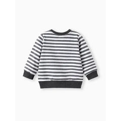 Patpat Baby Boy/Girl Solid/Striped Crewneck Long-sleeve Pullover Sweatshirt Multicolor