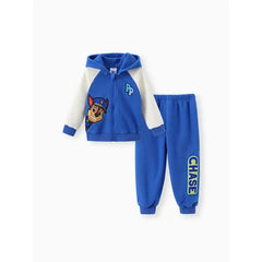 PATPAT PAW patrol Toddler Unisex 2pcs Fleece Zip-up Hoodie with Jogger Set Blue
