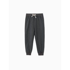 Patpat Toddler Boy/Girl Solid Color Sporty Joggers Pants Dark gray
