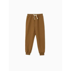 Patpat Toddler Boy/Girl Solid Color Sporty Joggers Pants Khaki