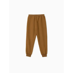 Patpat Toddler Boy/Girl Solid Color Sporty Joggers Pants Khaki