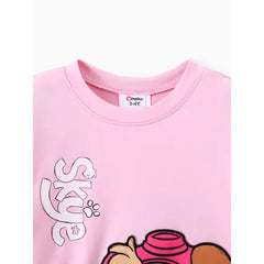 PATPAT Paw Patrol Toddler Unisex 1pc 3D Embroidery Character Print Sweatshirt Pink