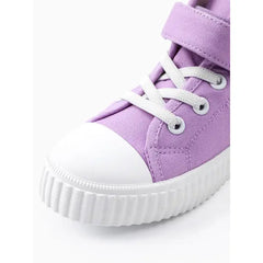 PATPAT Toddler/Kids Girl Purple Unicorn Pattern Casual Velcro Canvas High-Top Shoes Purple