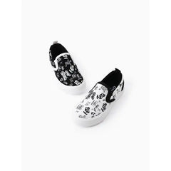 Patpat Toddler/Kids Unisex Casual Letter Graffiti Shoes Black/White