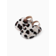 PATPAT Baby/Toddler Walking Shoes Unisex Cute Cozy Fluffy Plush Heart Design Brown