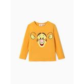 PATPAT Disney Winnie the Pooh Toddler Boys/Girls Cute Characters Emoji Long Sleeve T-Shirt Orange
