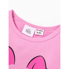 PATPAT Disney Winnie the Pooh Toddler Boys/Girls Cute Characters Emoji Long Sleeve T-Shirt Pink