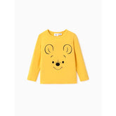 PATPAT Disney Winnie the Pooh Toddler Boys/Girls Cute Characters Emoji Long Sleeve T-Shirt Yellow