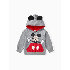 PATPAT Disney Mickey and Friends Toddler Boys/Girls Character Stereo Ear Hoodies Grey