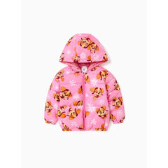 PATPAT PAW Patrol Toddler Girl/Boy Skye Chase Rubble Long-sleeve Hooded Quilted Puffer Jacket Pink