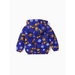 PATPAT PAW Patrol Toddler Girl/Boy Skye Chase Rubble Long-sleeve Hooded Quilted Puffer Jacket Blue