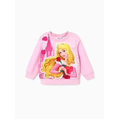 Patpat Disney Princess Toddler Girl Character Print Long-sleeve Sweatshirt pink